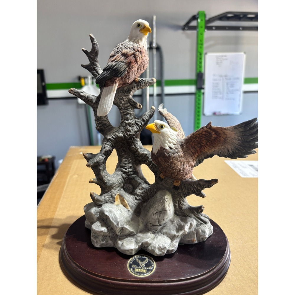 Mario Goretti Signature Collection Bald Eagle Porcelain Figurine Bird Sanctuary